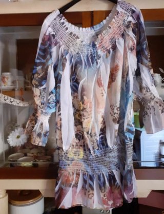 T-shirt donna fantasia floreale taglia unica