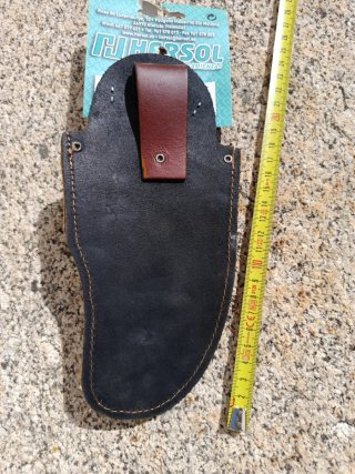 Funda de piel para tijeras de podar de mano. Nueva