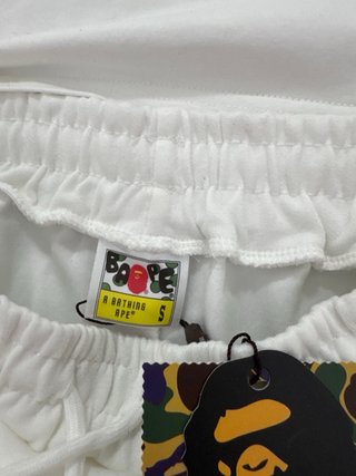 Conjunto BAPE Blanco Corto Milo