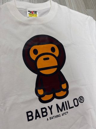 Conjunto BAPE Blanco Corto Milo