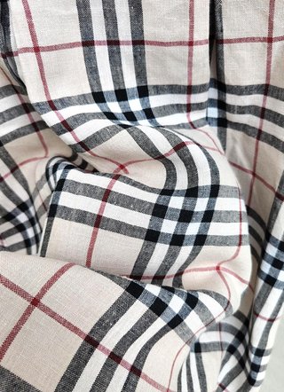 Burberry Baby Nova-check Linen Dress Abito Bambina