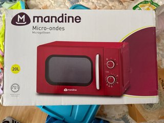 Microondas Mandine Rojo 20L Poco Uso Caja Original