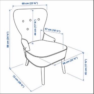 Sillón terciopelo azul IKEA