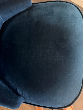 Sillón terciopelo azul IKEA