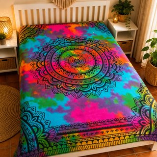 Colcha/Manta Mandala Multicolor 210x240