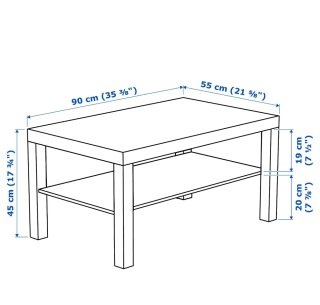 Mesa de centro Ikea madera clara
