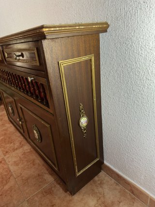 Aparador clásico vintage encimera de mármol 110cm