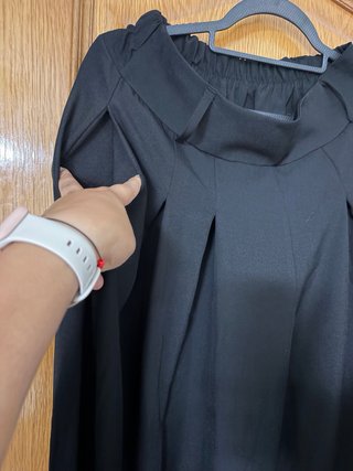 Pantalón Palazzo Pinzas Negro con bolsillo