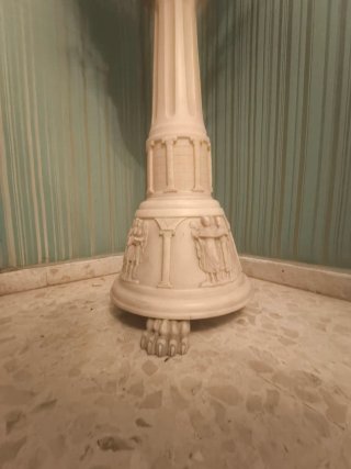 Pedestal Adorno Entrada Beige Blanco