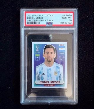 Cromo Leo Messi Mundial 2022 PSA 10