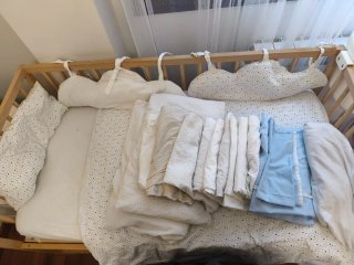 Cuna Ikea Sniglar + Colchón Skönast + Lote Textil