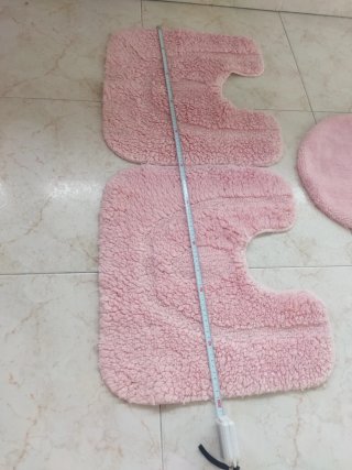 Lote 3 alfombras baño rosa