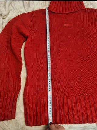 Tommy Hilfiger Red Turtleneck Sweater Vintage...