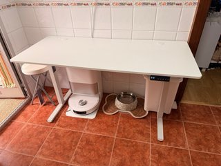 Mesa Escritorio Eléctrica Elevable Blanca