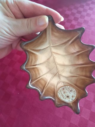 Ciotola svuota tasche vetro forma foglia