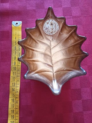 Ciotola svuota tasche vetro forma foglia