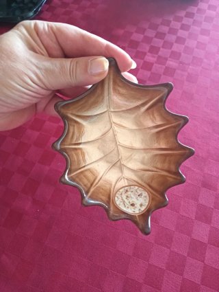 Ciotola svuota tasche vetro forma foglia