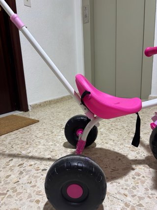 Triciclo infantil rosa 1-2 años