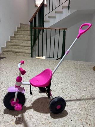 Triciclo infantil rosa 1-2 años
