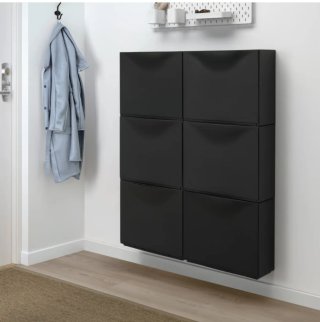 Zapatero/almacenaje IKEA Trones Negro (3 uds)