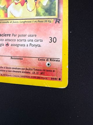 Ponyta 64/82 Team Rocket Pokemon TCG ita