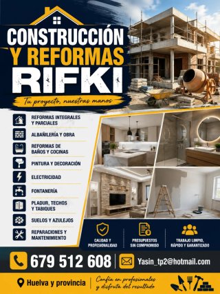 Construcción y reformas. Obras grandes o pequeñas.