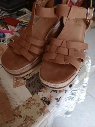 Sandalias Plataforma Shein Beige Talla 39