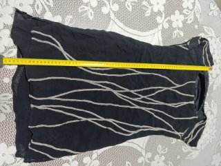 Vestito donna nero con righe