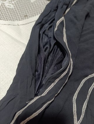 Vestito donna nero con righe