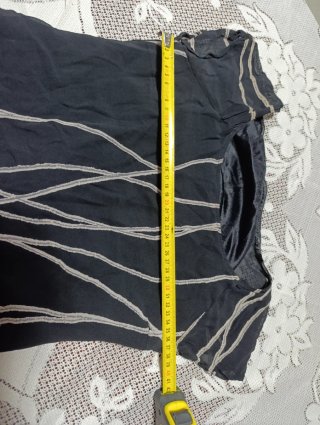 Vestito donna nero con righe