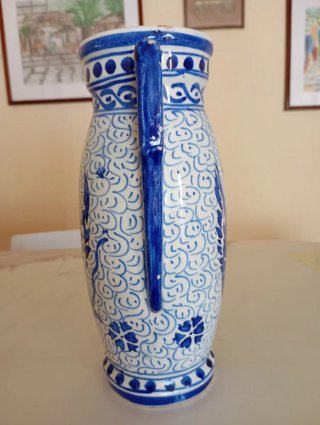 Jarrón Cerámica Talavera Grifo Azul