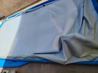Piscina hinchable 4x2.11m parcheada..no envio