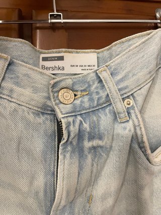 Bershka Vaqueros Rotos Azul Claro