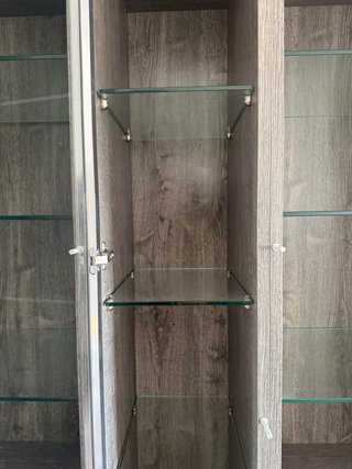 Vitrina Estantería Cristal y Madera modular