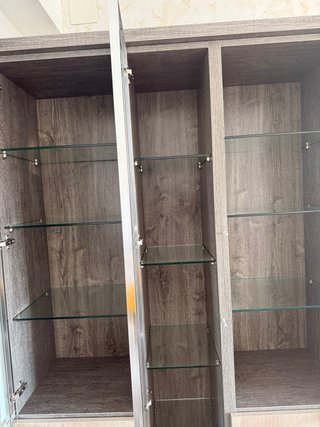Vitrina Estantería Cristal y Madera modular
