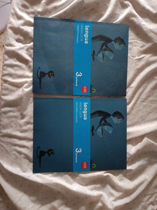 2 libros escolares de 3° de primaria de lengua