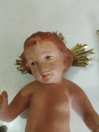 Figura religiosa antigua niño Jesús