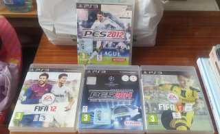 Lote 4 Videojuegos PS3: FIFA y PES