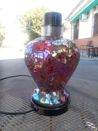 Pie de lámpara mosaico cristal