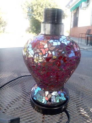 Pie de lámpara mosaico cristal