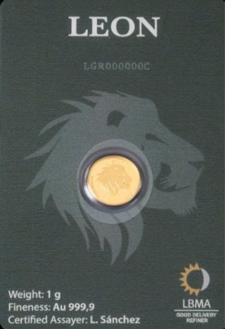 Moneda de Oro León 1g Au 999,9