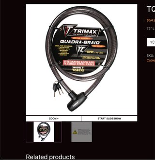 Candado de Cable de Alta Seguridad - moto/scooter
