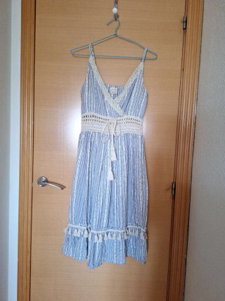 Vestido Rayas Azul y Blanco