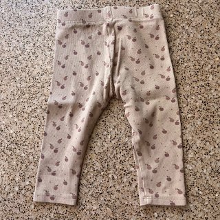 Mallas niña marrones con estampado de manzanas