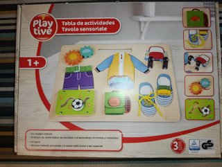 Tabla actividades sensoriales bebés. Montessori