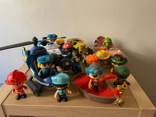 Lote Pinypon Action: Policía, Bomberos, Pirata