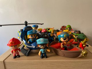 Lote Pinypon Action: Policía, Bomberos, Pirata