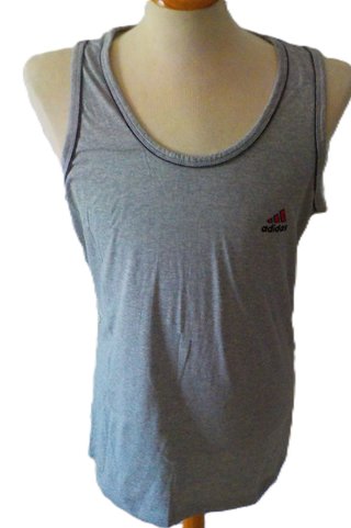 Camiseta Tirantes Adidas Vintage Gris Talla XL