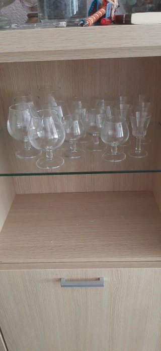 Copas de cristal para coñac / licores / chupito