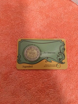 Moneda Conmemorativa Bélgica 2€ Art Nouveau 2023